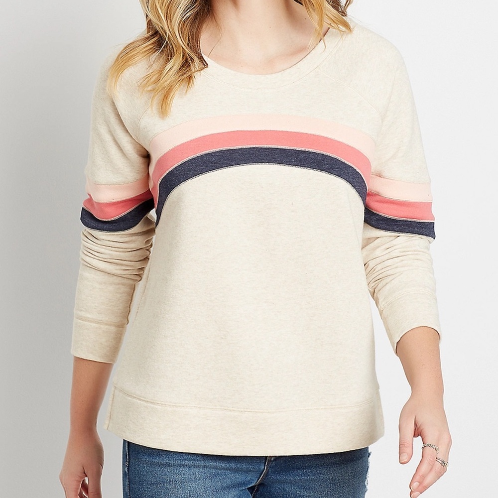 Stripe crewneck sweatshirt Size XXL